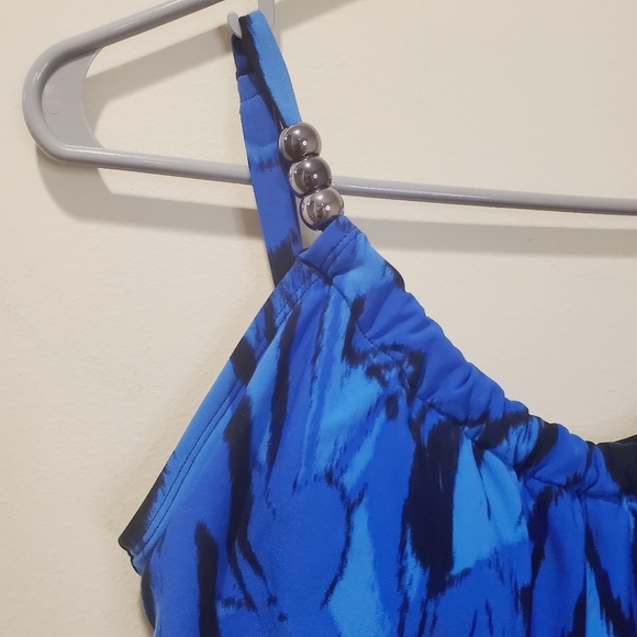 Aqua Green Vintage one piece swimmer size M - Picture 3 of 12